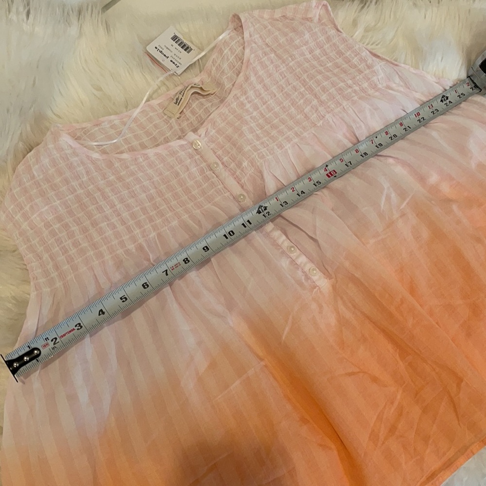 NWT (M) free people little bit of something cotton boho smock ombré sleeveless - Picture 8 of 10